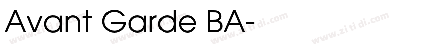Avant Garde BA字体转换
